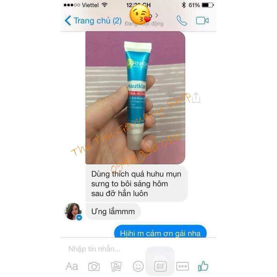 (có bill+review) Gel Dành cho Da Mụn Trứng Cá Garnier Hautklar S.O.S