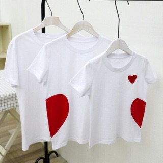Áo gia đình áo đồng phục trái tim chất cotton loại 1 đủ màu đủ size 5-100kg