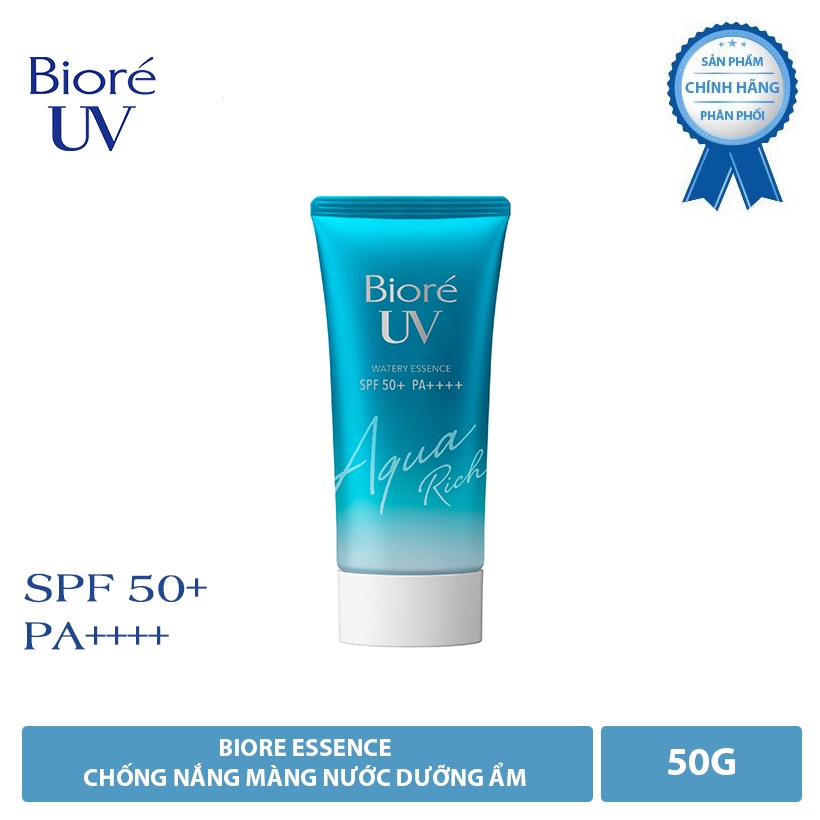 Bioré Essence Chống Nắng Màng Nước Dưỡng Ẩm UV Aqua Rich Watery SPF50+/PA++++ 50g