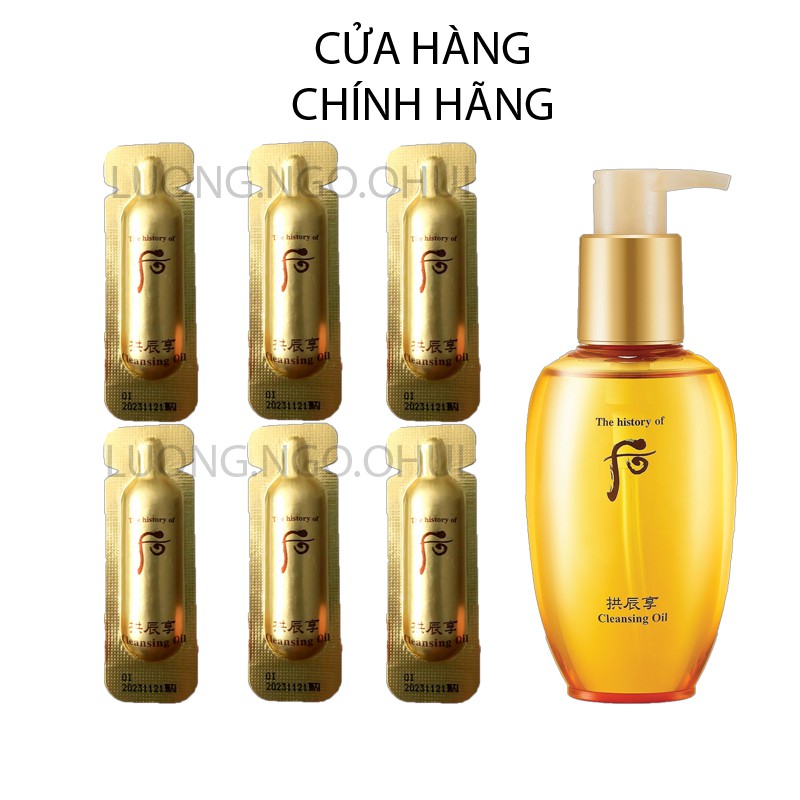 Sample viên dầu tẩy trang Whoo vàng cleansing oil làm sạch sâu và ẩm mịn da 1ml