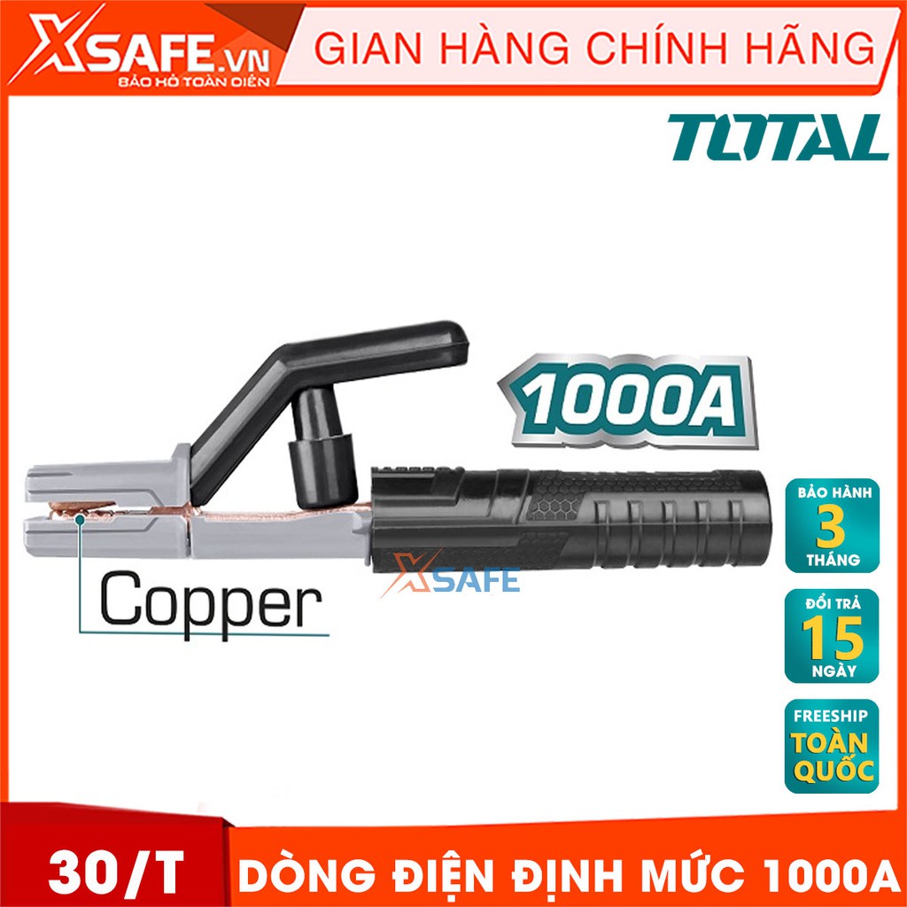 Kềm hàn 1000A TOTAL TWAH10006 kiểu dáng mới Kìm hàn dòng điện định mức 1000A, phù hợp sử dụng cho máy hàn MMA của TOTAL