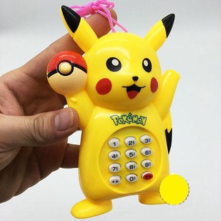 Đồ chơi điện thoại bàn cầm tay Pikachu dùng pin có nhạc xinh xắn, ngộ nghĩnh cho bé - Đồ chơi giá sỉ