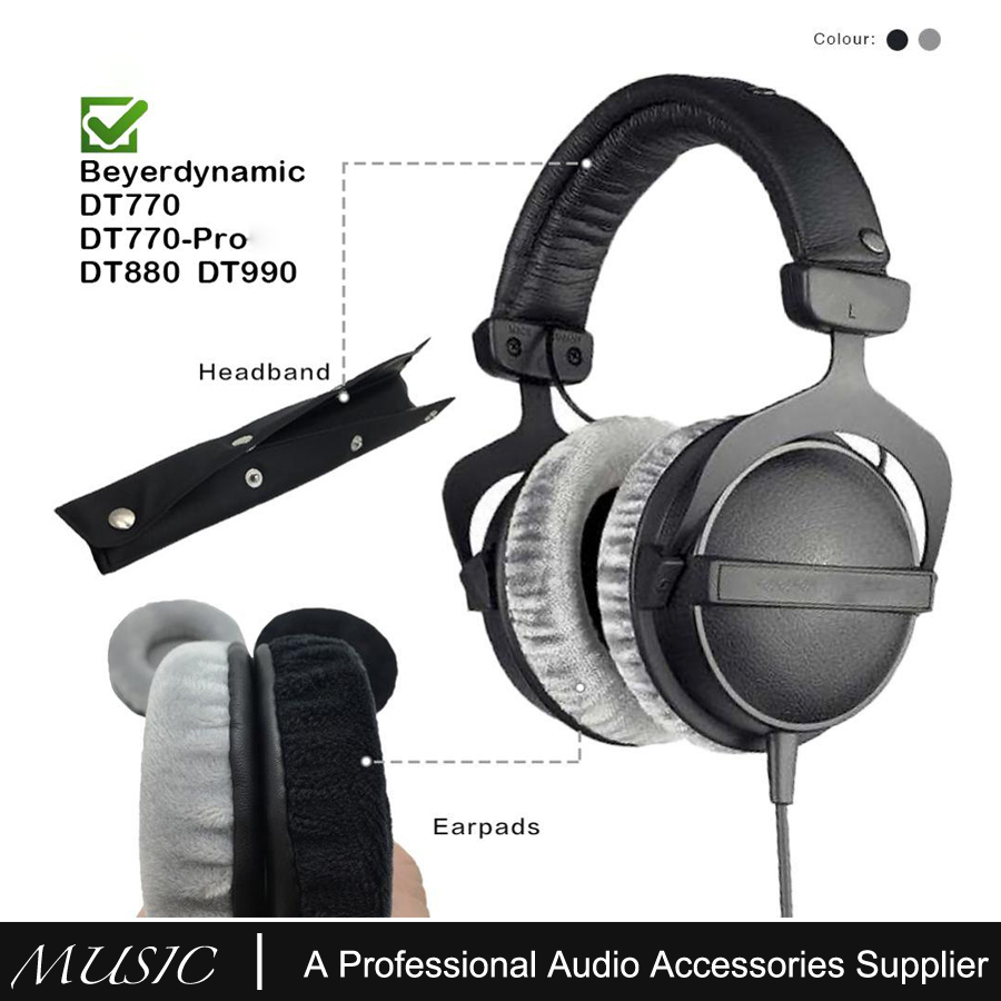 Dành Cho Beyerdynamic DT770 DT770 PRO DT880 DT990 Tai Nghe Đệm Bao Ốp Lưng Miếng Lót Nhung Mềm Thay 