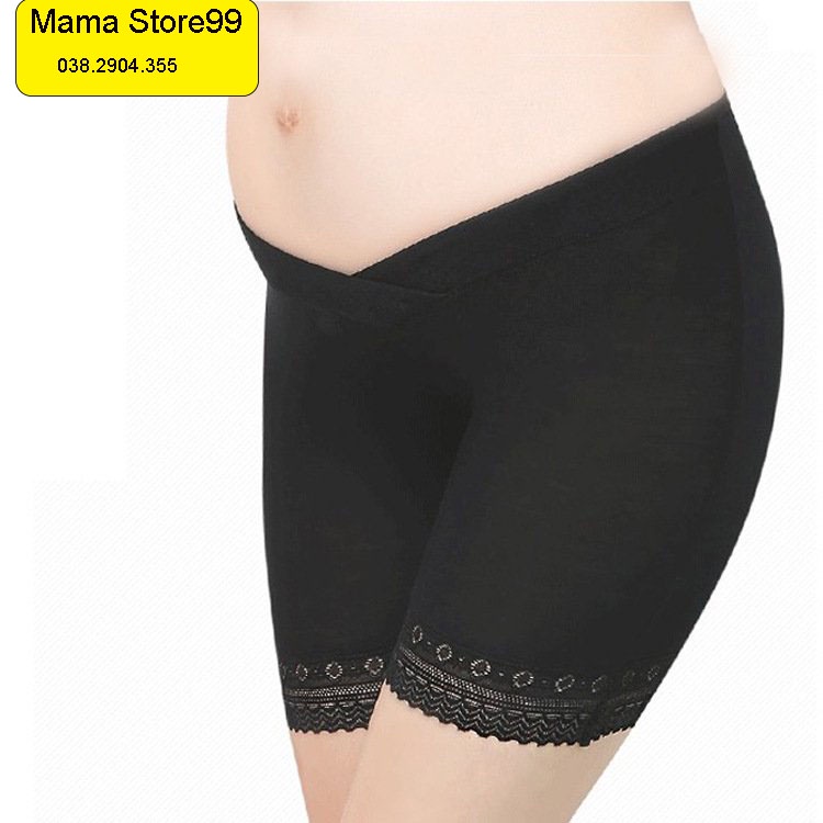 Quần Bầu Mặc Trong Váy Cạp Chéo Chất Cotton Phối Ren Mama Store99