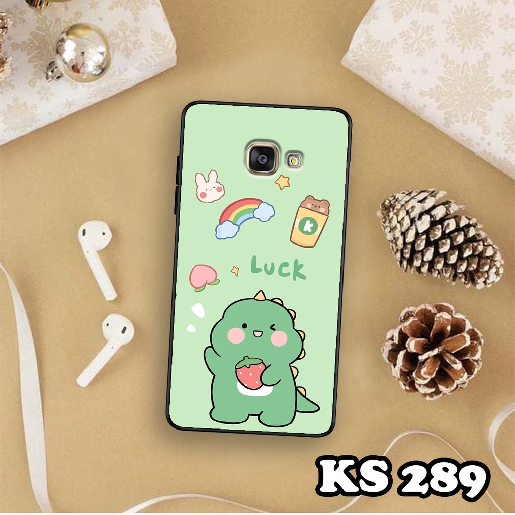 Ốp lưng Samsung A7 2017 - Samsung A5 2017 - Samsung A3 2017 - Ốp in hình khủng long DinoCute - Lưng nhám viền TPU