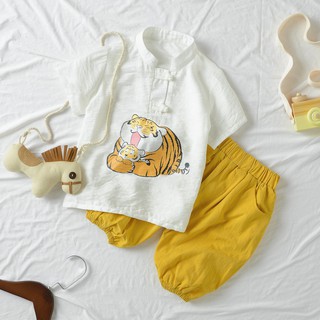 Bộ rời đũi trẻ con bộ quần áo họa tiết hổ béo xinh xắn cho bé yêu - Magickids