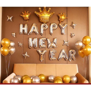Set bóng trang trí happy new year 2024