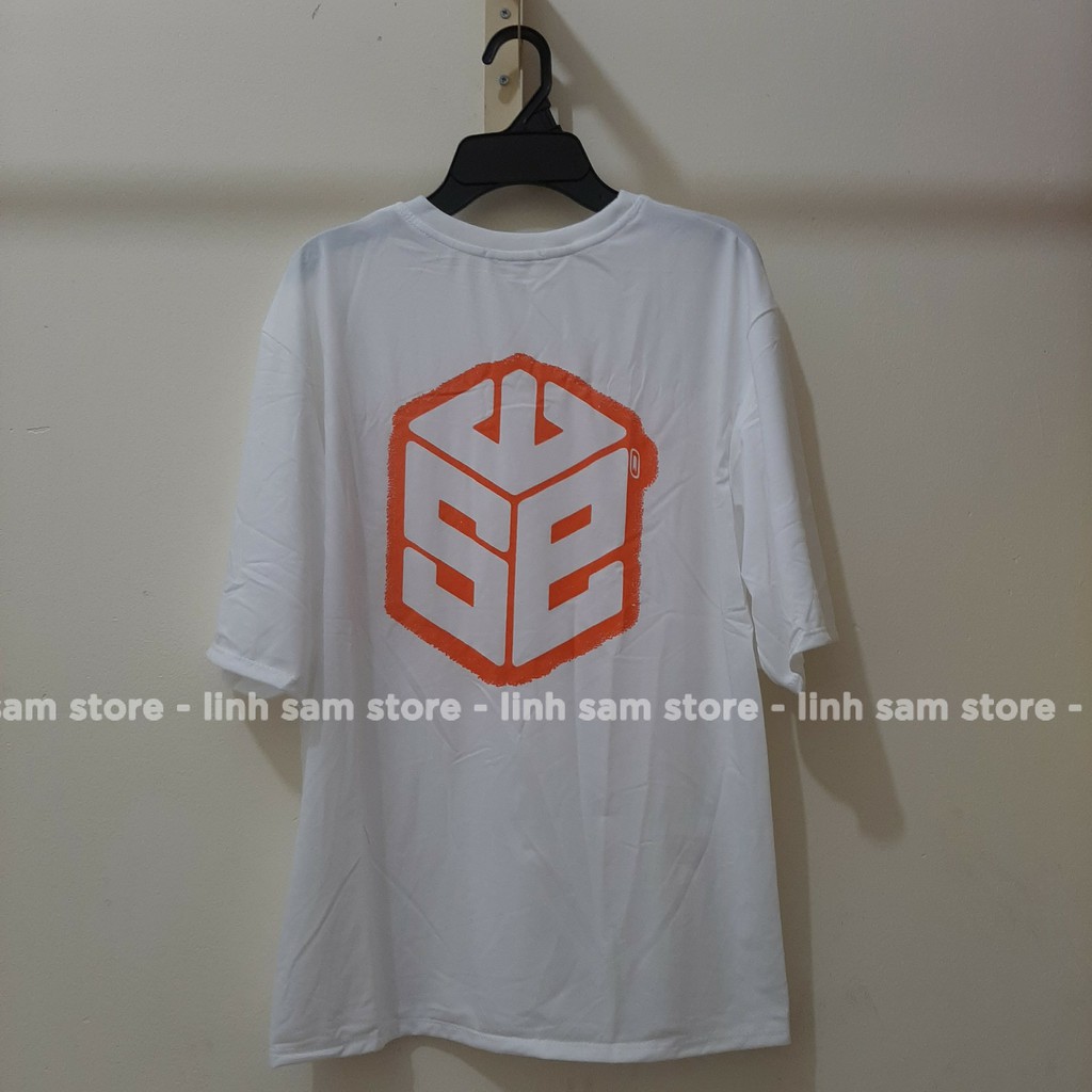 Áo thun tay lỡ nữ freesize - phông form rộng dáng Unisex mặc lớp, nhóm, cặp in hình LOGO SWE viền vàng | BigBuy360 - bigbuy360.vn