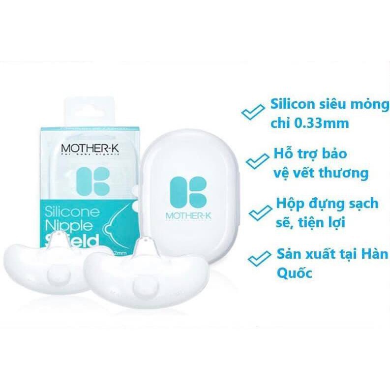 Trợ ti silicone Mother-K Hàn Quốc (Hộp 2 chiếc)