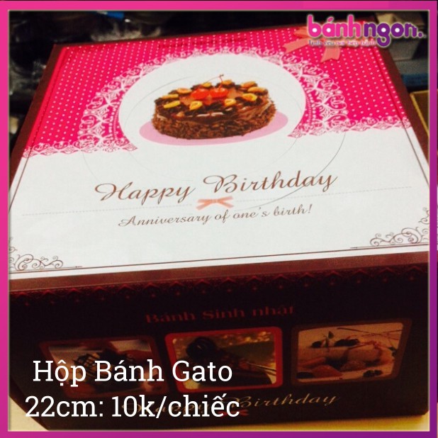 Hộp Giấy Bánh Gato 22cm