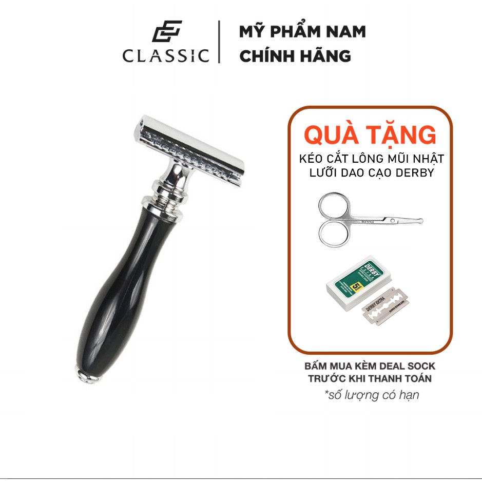 Dao Cạo Râu Parker 111B Safety Razor + Tặng kèm Lưỡi Cạo Derby Premium Double Edge Safety Razor Blades