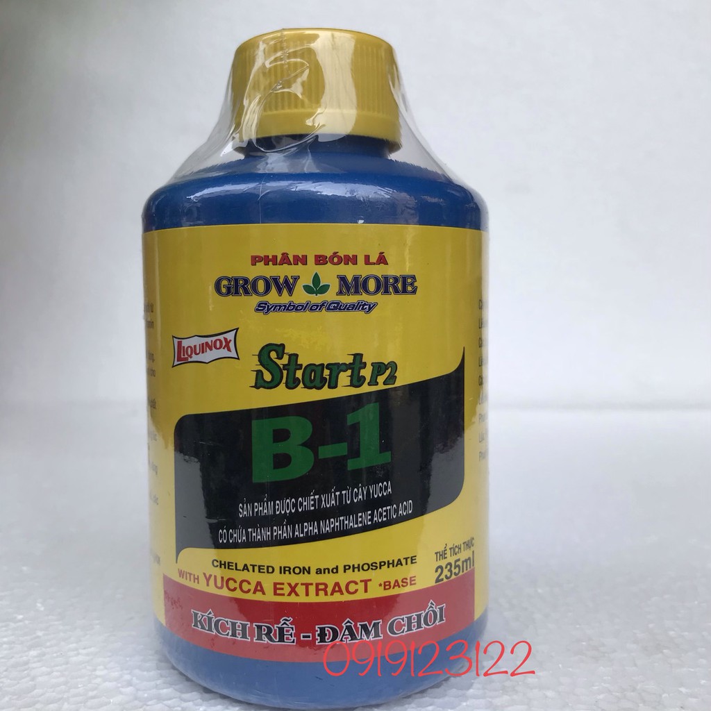 Phân Bón Lá Cao Cấp Vitamin B1 Start Của Growmore Chai 235ml