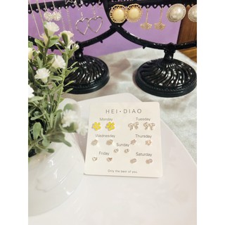 Set hoa tai khuyên tai 7 đôi