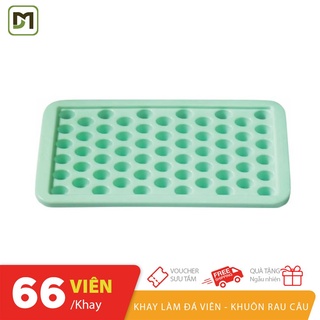 Khay đá hạt cà phê 66 viên làm đá viên, rau câu, hạt trân châu giao màu ngẫu nhiên
