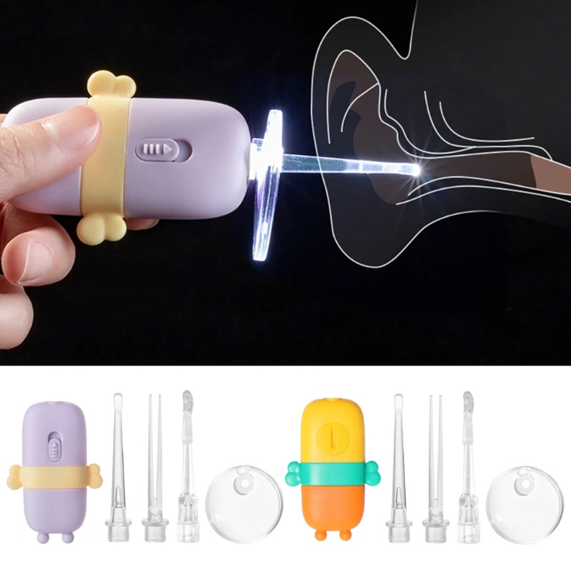 Bộ Dụng Cụ Lấy Ráy Tai Có Đèn LED Dành Cho Trẻ Em Và Người Lớn