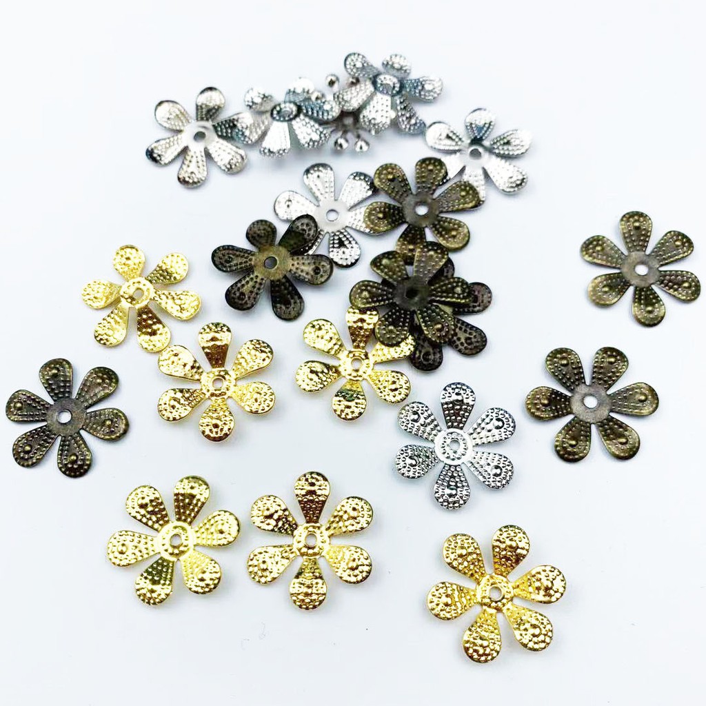 10 phiến hoa 6 cánh 18mm nguyên liệu làm trâm làm trang sức cổ trang cosplay cổ phục