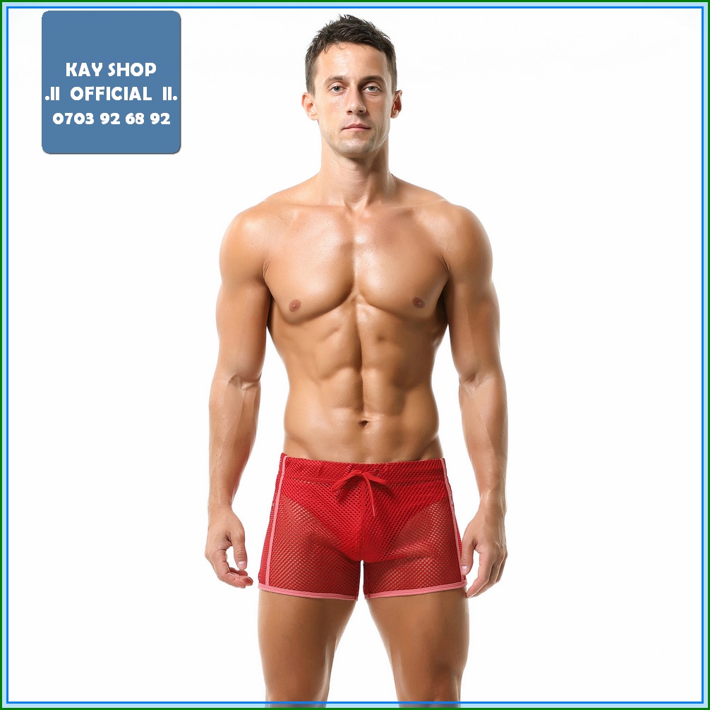 Quần short lưới sexy nam giới - Quần đùi nam gợi cảm
