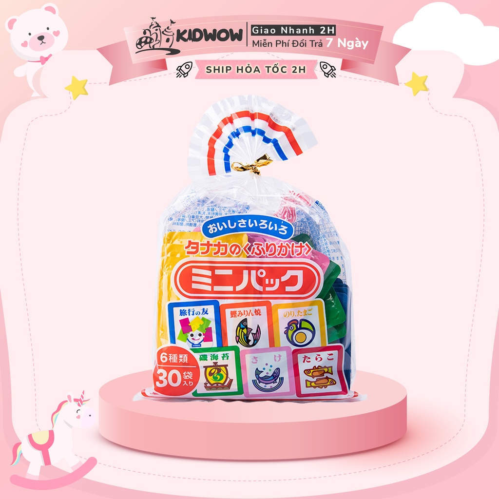 GIA VỊ RẮC CƠM TANAKA FOOD 6 VỊ 30 GÓI 75G NHẬT BẢN