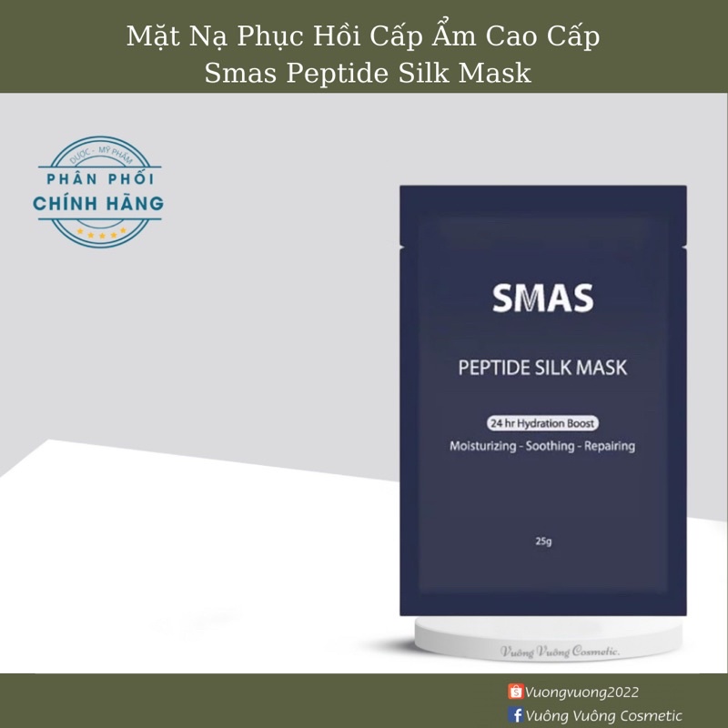Mặt nạ phục hồi cấp ẩm cao cấp Smas Peptide Silk Mask - Mặt nạ smas