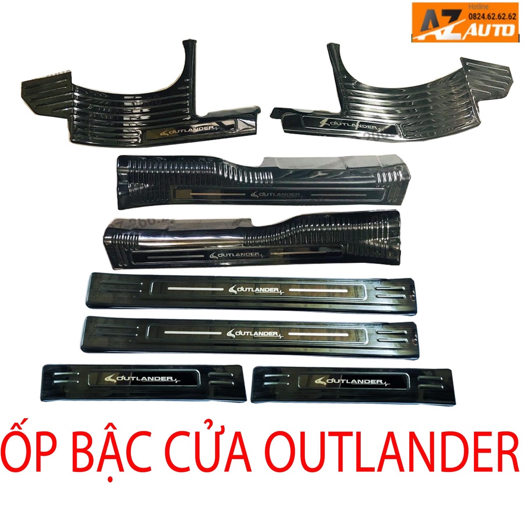 Bộ Ốp bậc cửa, Nẹp bước chân Mitsubishi Outlander – Titan(hàng cao cấp)