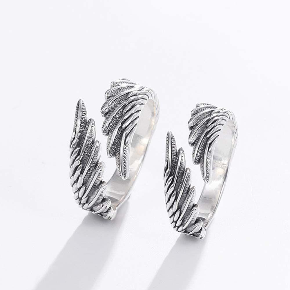 Nhẫn Đôi Hình Cánh Thiên Thần Phong Cách Vintage Thời Trang|Vòng Tay Kim Loại Nhiều Màu Sắc Thời Trang