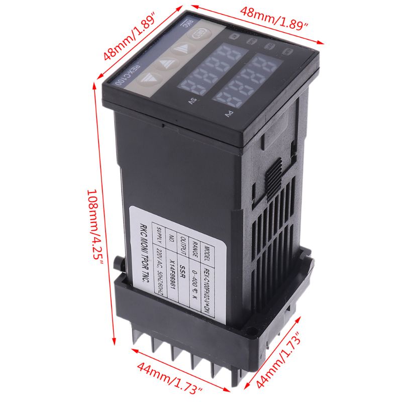 Bộ Điều Khiển Nhiệt Độ Kỹ Thuật Số PID REX-C100 0 Đến 400°Đầu Vào Loại C K SSR Đầu Ra Tiện Dụng