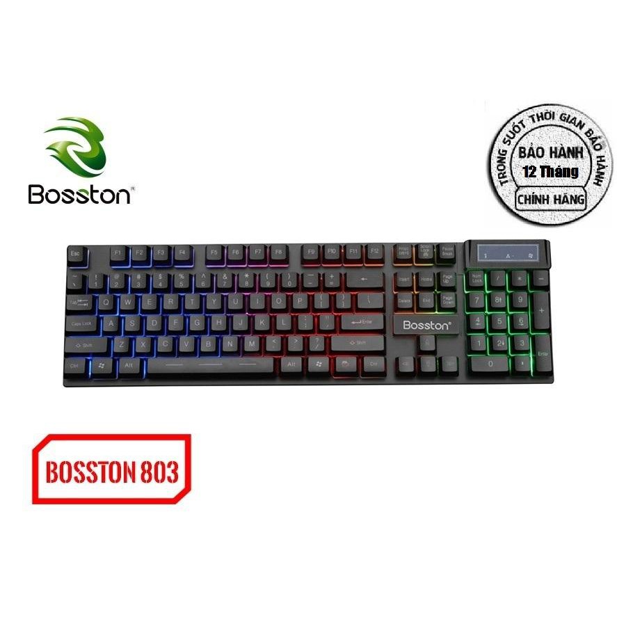 Bàn Phím Giả Cơ Chuyên Game Bosston 803 LED (7 Màu) - Hàng Chính Hãng