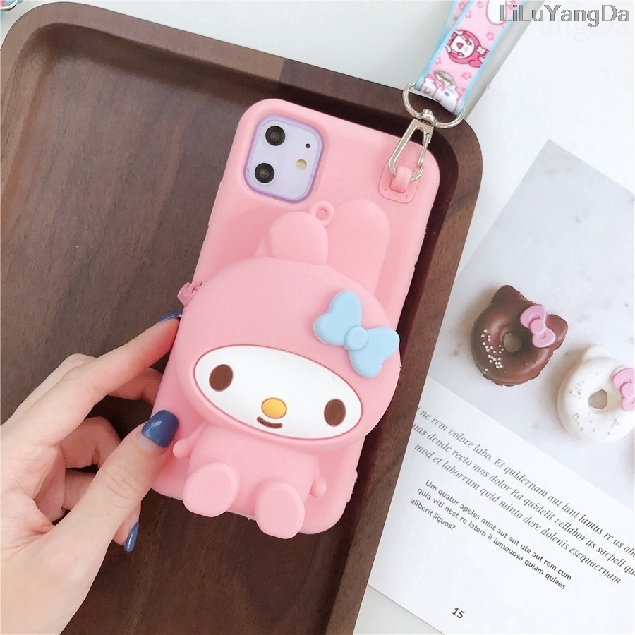 Ốp điện thoại dạng túi hình gấu nâu / Cinnamoroll Melody cho OPPO A1K F9 F9 Pro F7 F5 F5 Youth Reno 2 A83 A71 F3 Plus F3 Lite