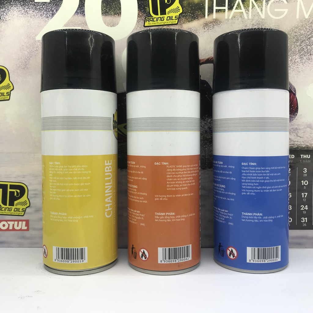 Xịt dưỡng sên, rửa sên và dưỡng nhựa nhám Sprayking