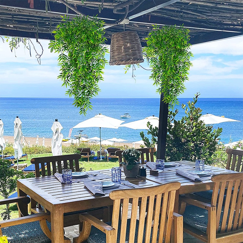 Lá Tre Giả Trang Trí Nền Tiệc Cưới Sống Động