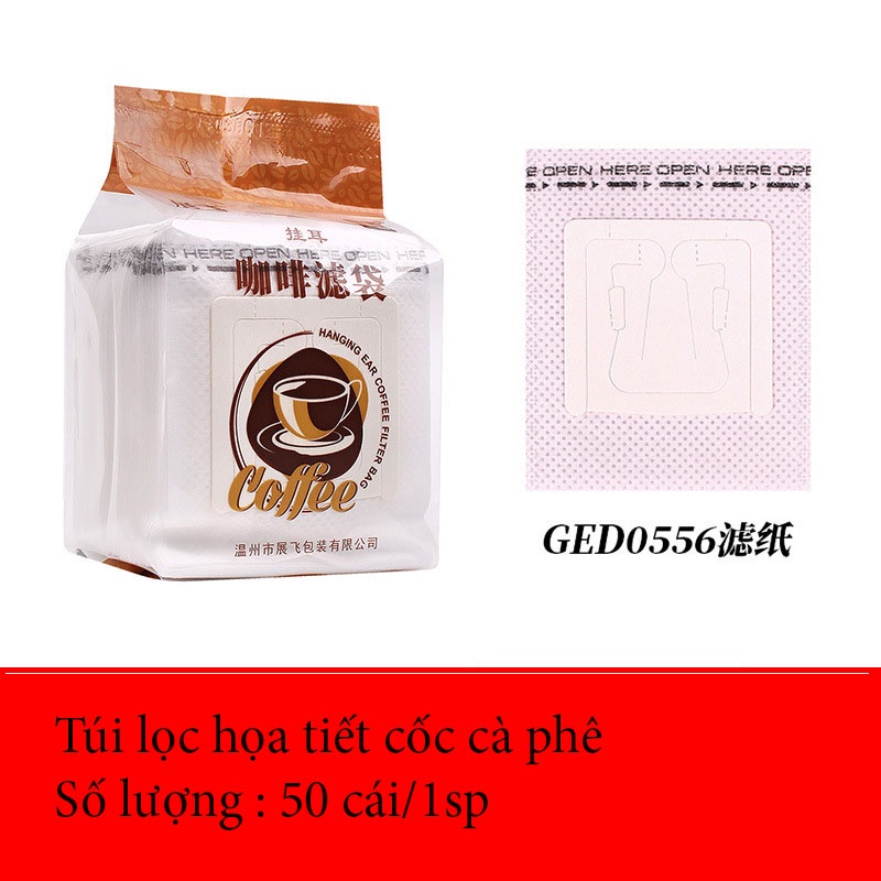 Phin lọc cà phê có tai, pha coldbrew siêu tiện lợi dễ dùng gói 50 cái - HVL TEA