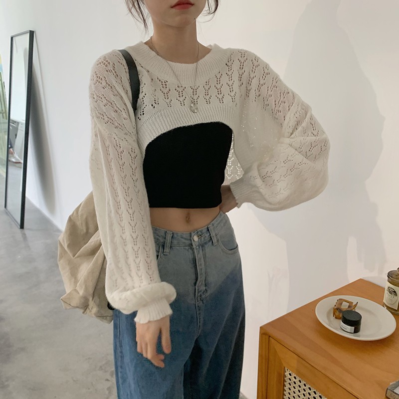 [Bán chạy ] Áo khoác croptop len Ulzzang Quảng ALC30 | BigBuy360 - bigbuy360.vn