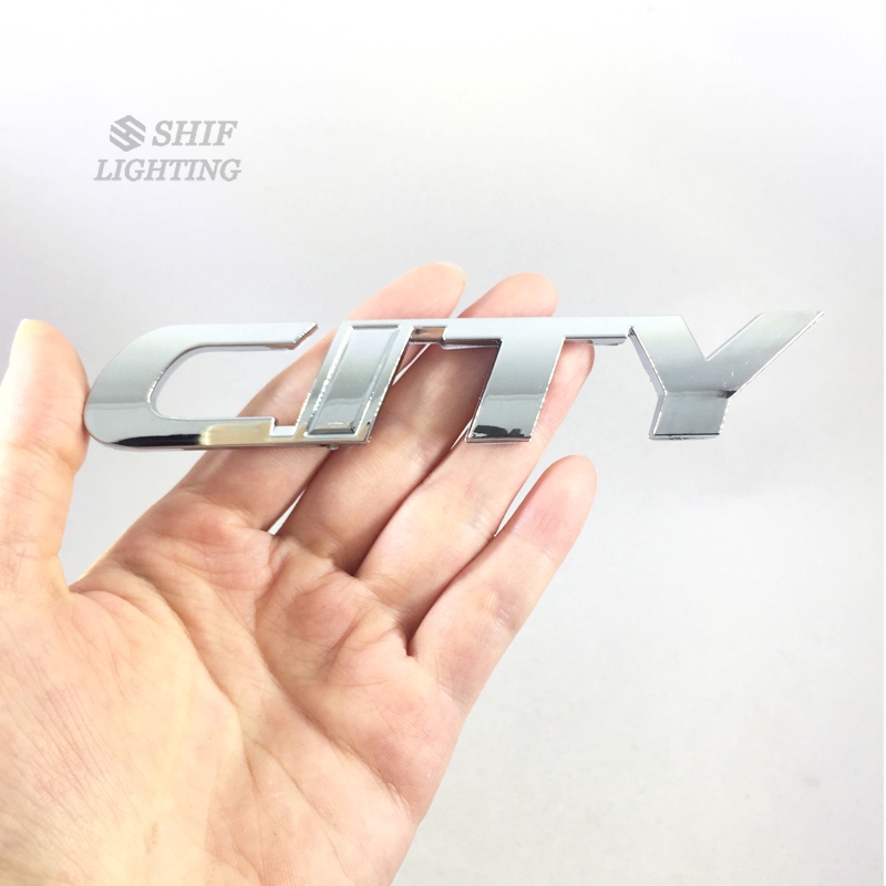 Sticker dán bằng kim loại hình chữ CITY trang trí cho xe hơi sang trọng