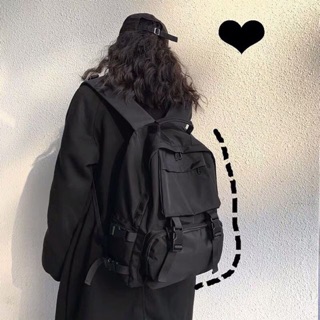 Balo Full Black có quai cài trước ngực