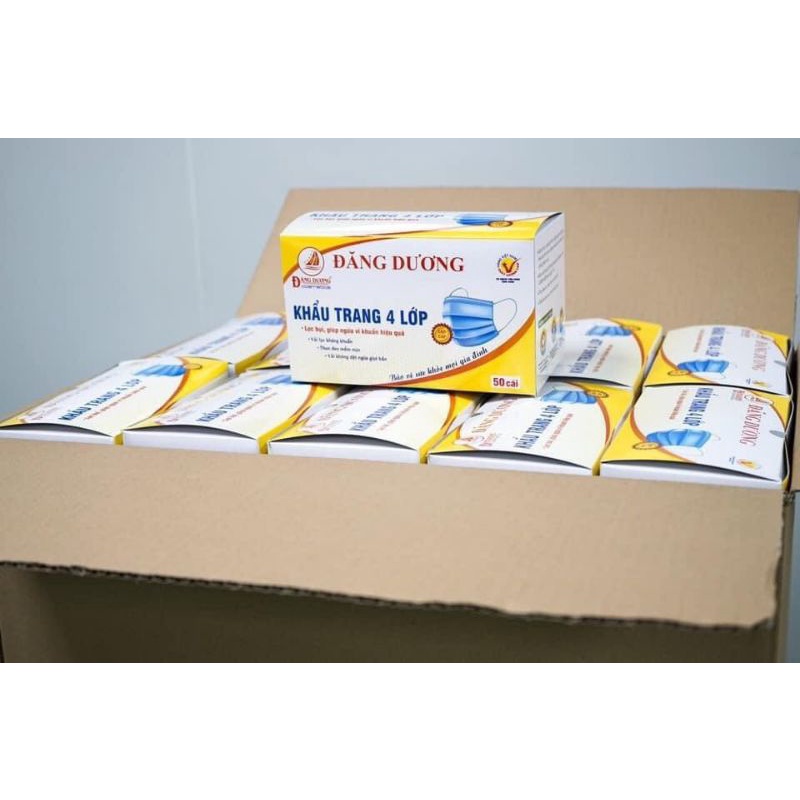 [Hàng Công Ty] Hộp 50C khẩu trang y tế 4 lớp Đăng Dương