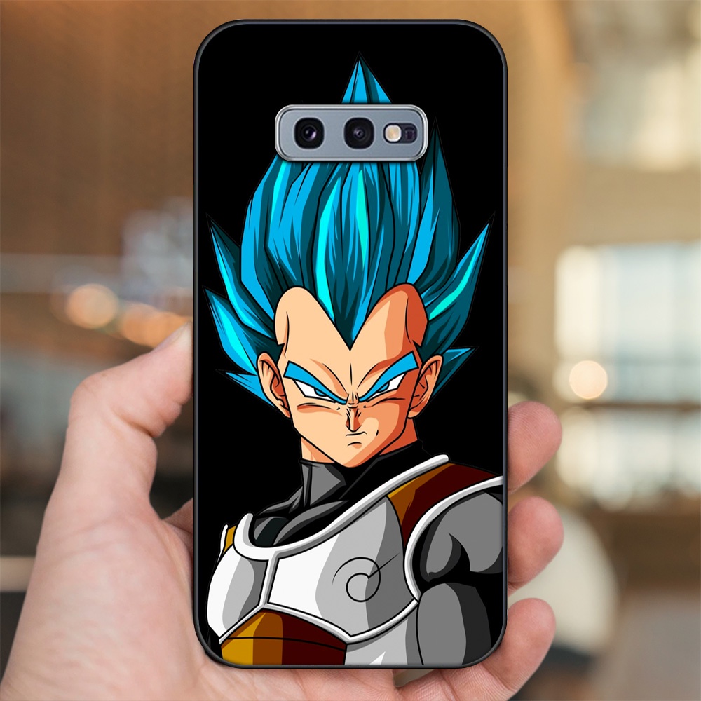 Ốp lưng Samsung S10e viền đen in hình Vegeta Dragon Ball
