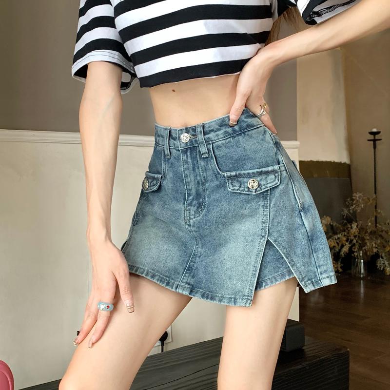 Quần Short Jean Nữ Xẻ Tà Thời Trang