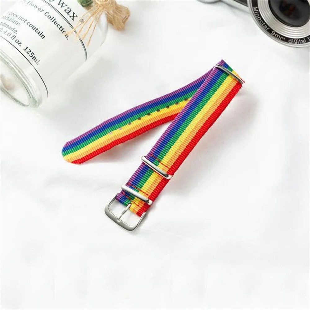 Vòng đeo tay bằng vải lanh cotton màu cầu vồng thời trang cho nam và nữ