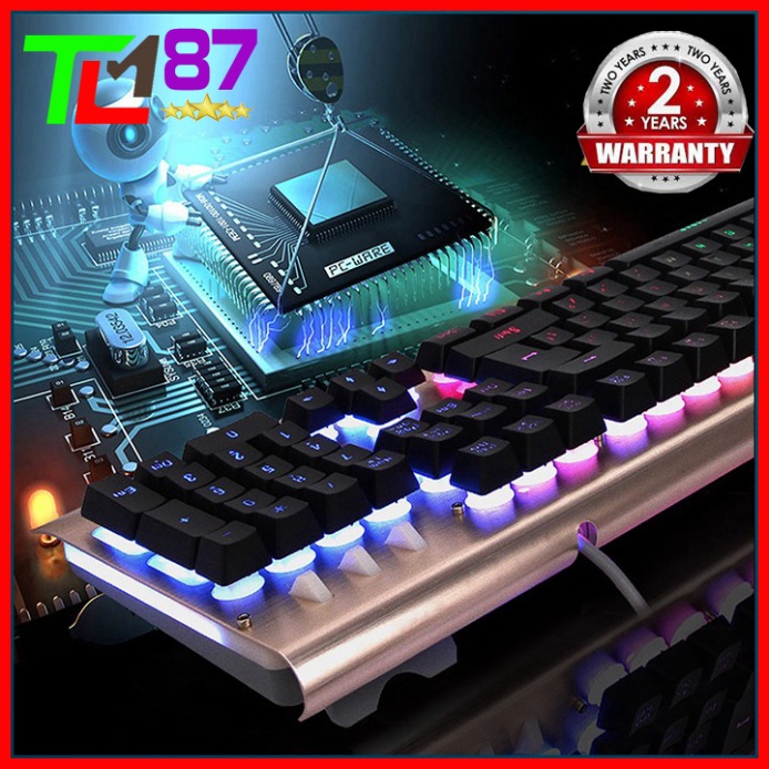 Bàn Phím Máy Vi Tính Laptop Chơi Game COOLERPLUS CPK-X8 Đèn LED 7 Màu - Bàn phím Cơ Keyboard Gaming Có Dây