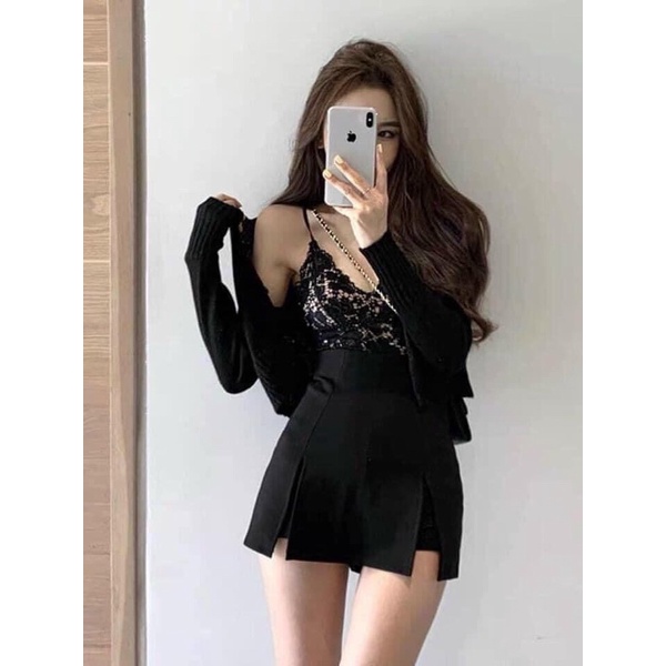 Quần giả váy xẻ