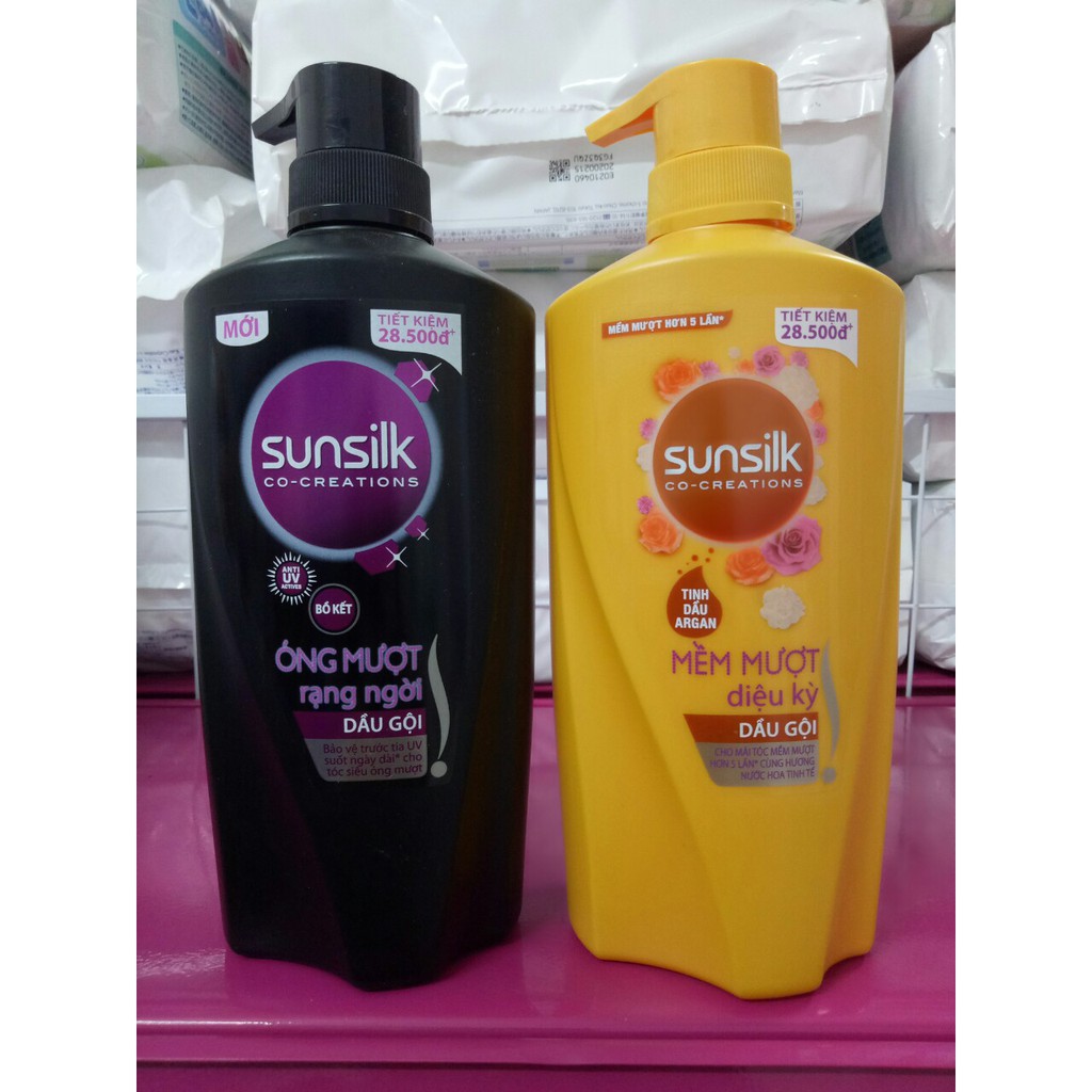 Dầu gội sunsilk 650g vàng và đen