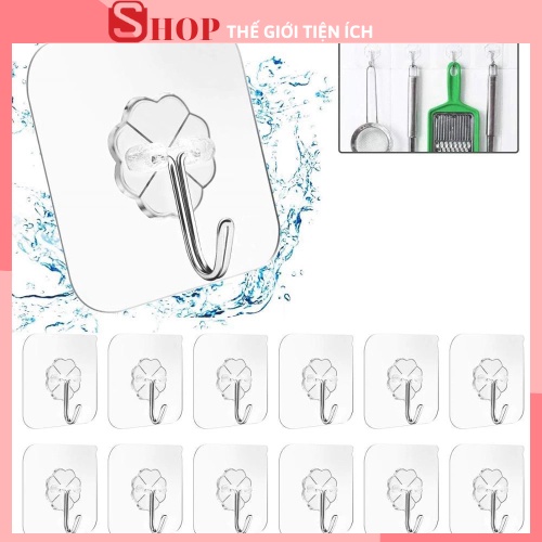 Móc Dán Tường Treo Đồ Trong Suốt - Móc Dính Cường Lực Thần Thánh Siêu Dính Đa Năng 88037 THẾ GIỚI TIỆN ÍCH