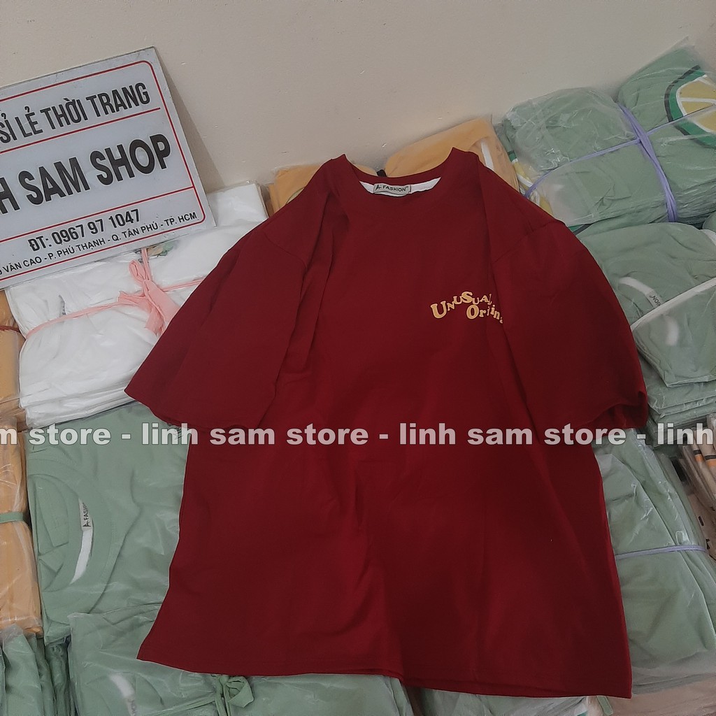 Áo thun tay lỡ nam nữ SAM CLO phông form rộng Unisex, mặc lớp, nhóm, cặp in chữ UNUSUAL original | BigBuy360 - bigbuy360.vn