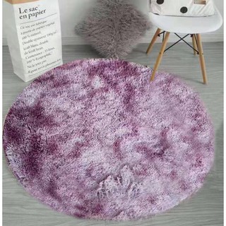 [RẺ VÔ ĐỊCH] Thảm loang lông tròn trang trí phòng khách hoặc chụp mẫu decor đường kính 1m ( ảnh thật tự chụp)