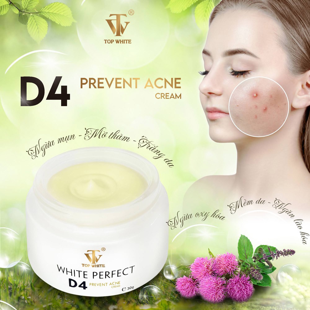 WHITE PERFECT D4 CHO DA MỤN