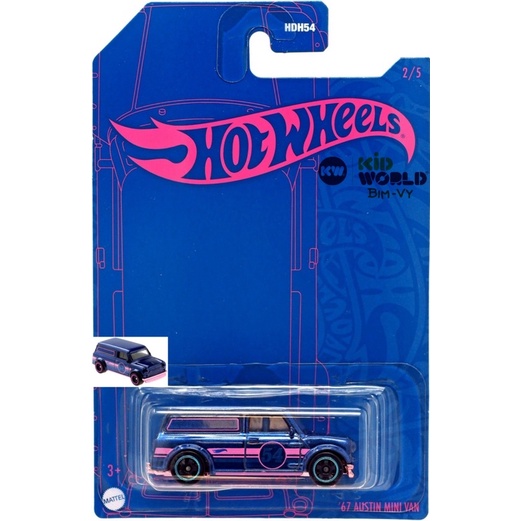 Xe mô hình Hot Wheels 54th Satin &amp; Pink Series '67 Austin Mini Van HDH57.