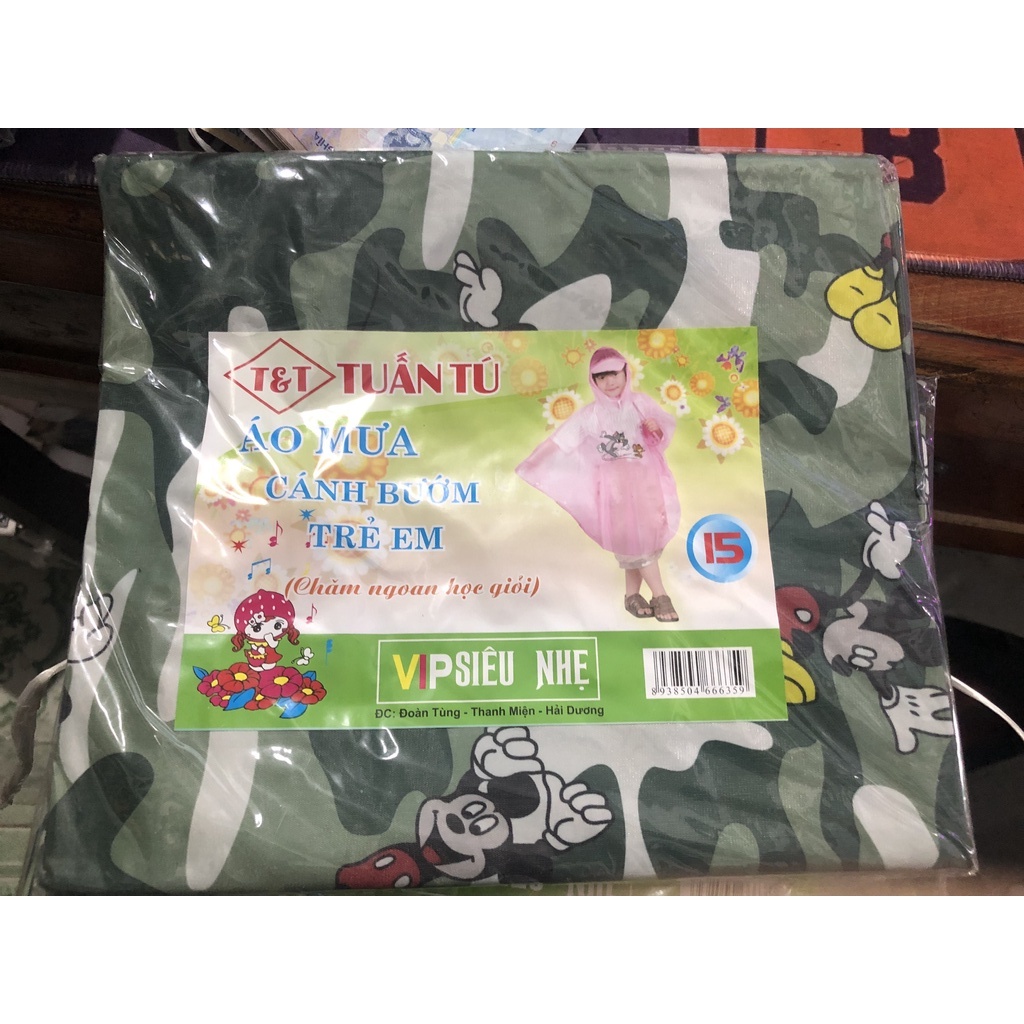Áo Mưa Cánh Bướm Trẻ Em Siêu Nhẹ