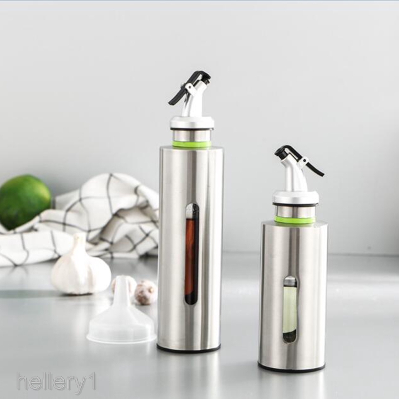 [Hellery1] Bình Đựng Dầu Ăn / Giấm Dạng Bóp Bằng Thép Không Gỉ