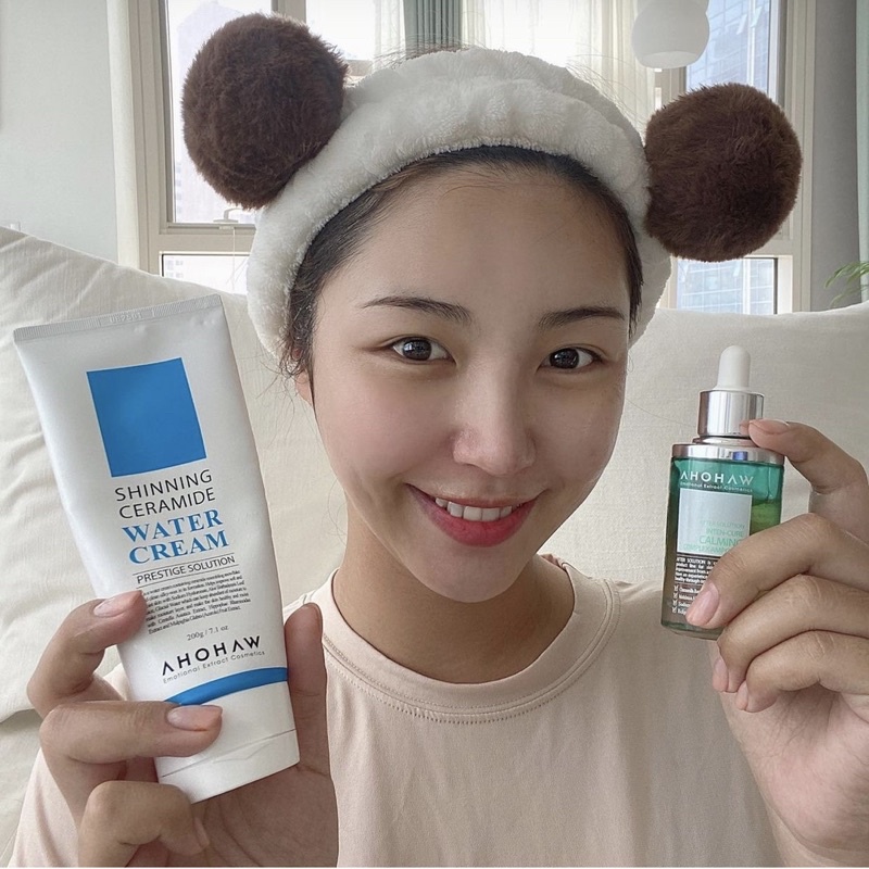 [Chính hãng]Kem dưỡng cấp nước, căng bóng AHOHAW - SHINNING CERAMIDE WATER CREAM