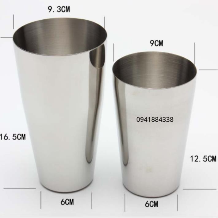 Shaker Boston 2 mảnh inox 600/750ml